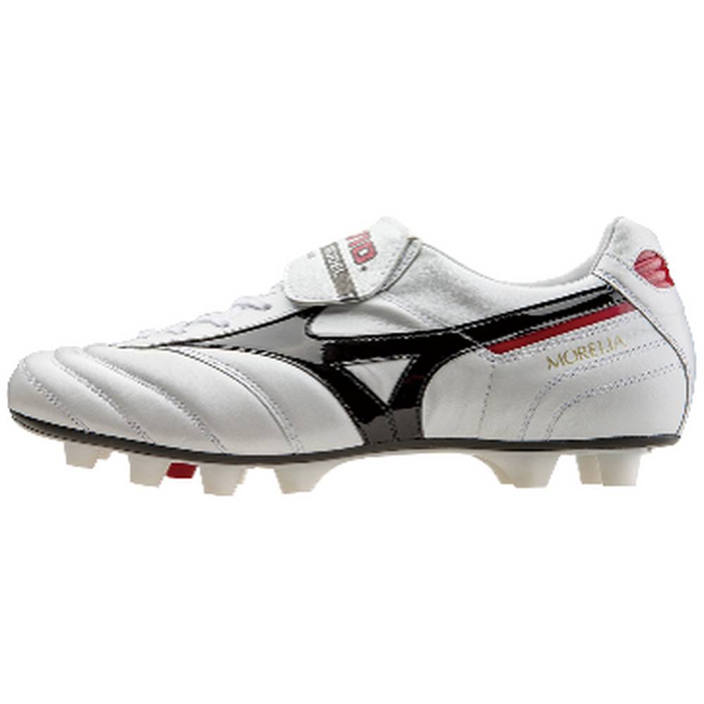 Tacos de Futbol Mizuno Morelia II Made in Japan Para Hombre Blancos/Negros 9830157-DQ